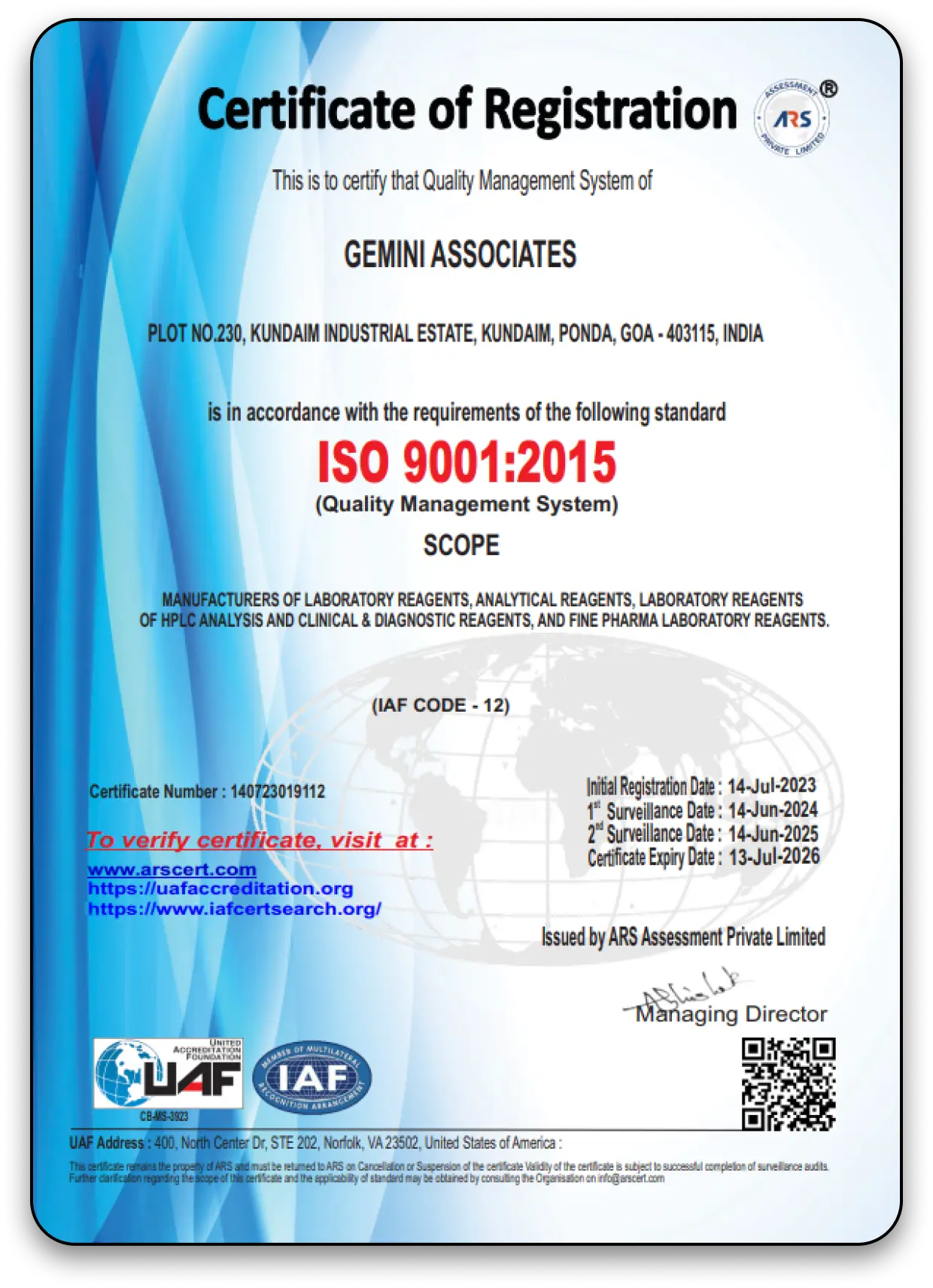 ISO Certification